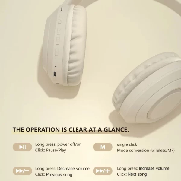 XIAOMI TH30 Wireless Headphones Bluetooth 5.3 Earphones Foldable Gaming Headset Sport Headphone with Mic Music Earbuds 250mAh - Image 3