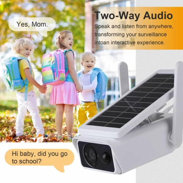 Camera solar  Wifi Outdoor Waterproof PIR Motion Alarm Night Vision Monitor Battery Low Powered Wireless CCTV Security Protection - Image 3